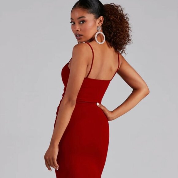 Windsor red bodycon crepe minidress, size S - Picture 4 of 7
